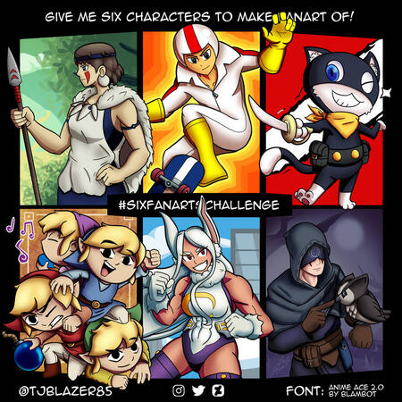 Six Fanarts Challenge