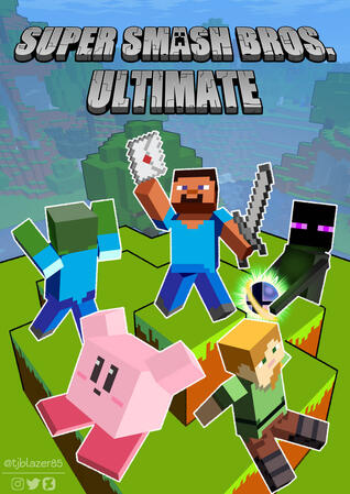 Minecraft x SSBU Poster